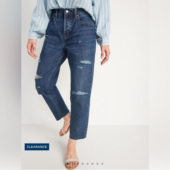 NWT Old Navy High-Waisted Button-Fly Slouchy Straight Secret-Slim Pockets Jeans - Picture 11 of 15